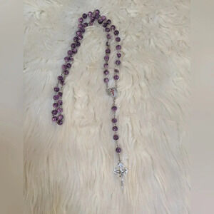 For The Love Of Lilac Beaded Rosary